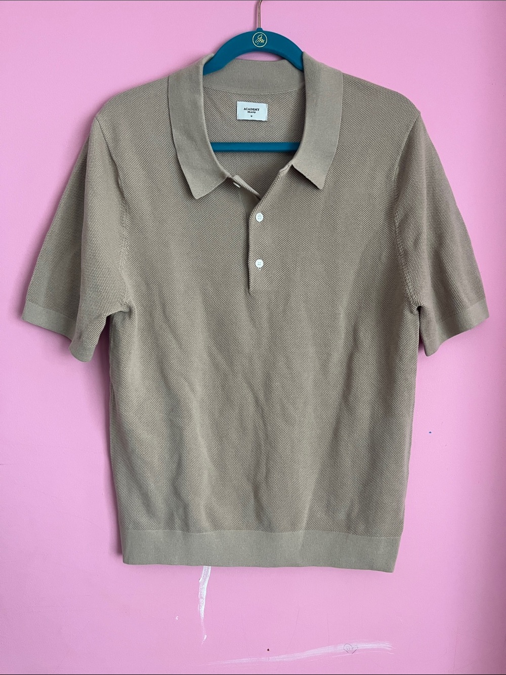 The Academy Brand Men's Short Sleeve Polo in Taupe